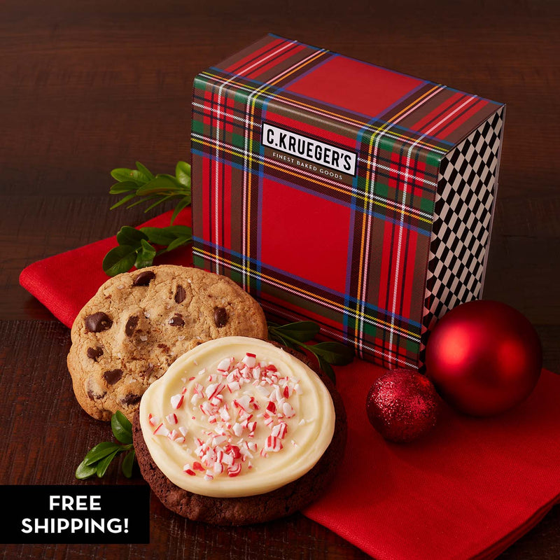 Tartan Plaid Duo Cookie Box Sampler - Assorted Cookies