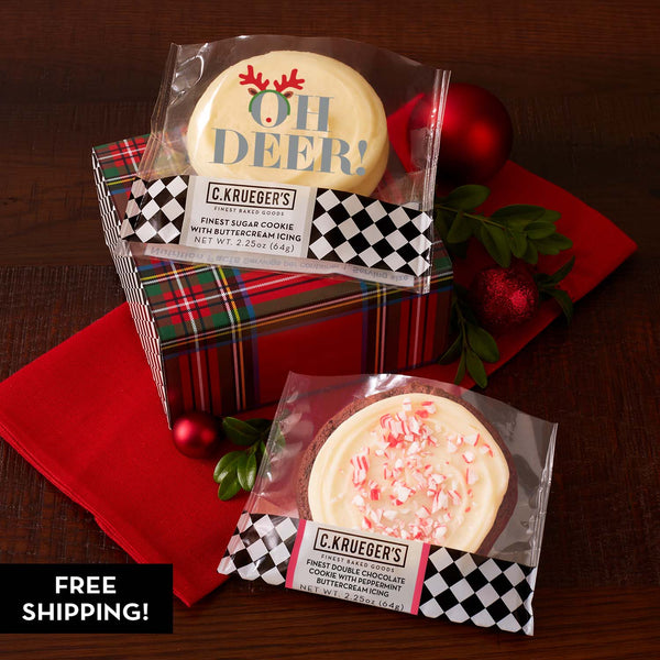 Tartan Plaid Duo Sampler - Iced Cookies