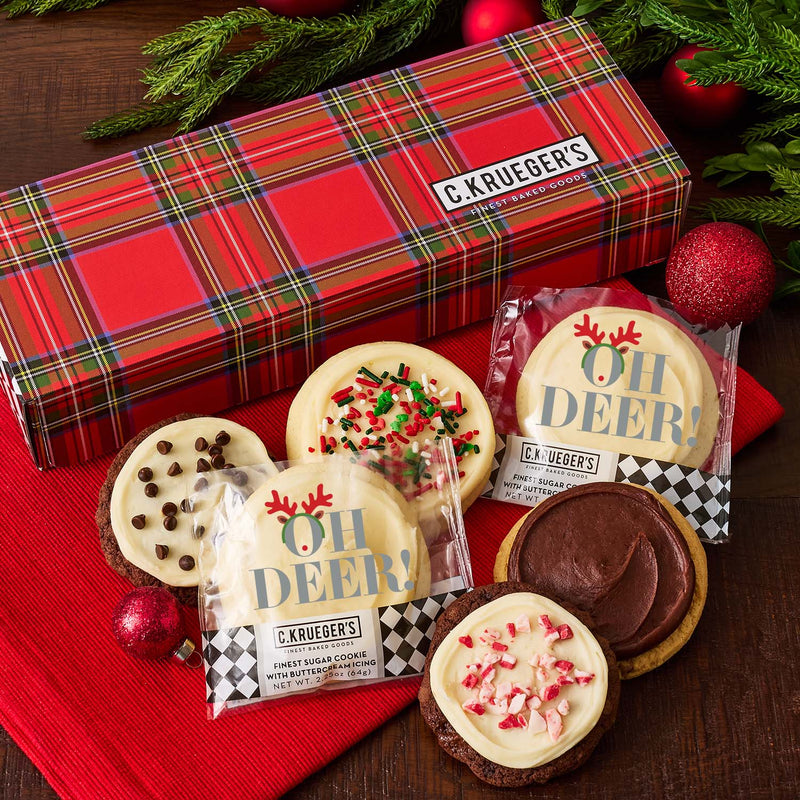 Tartan Plaid Half Dozen Sampler - Iced Cookies