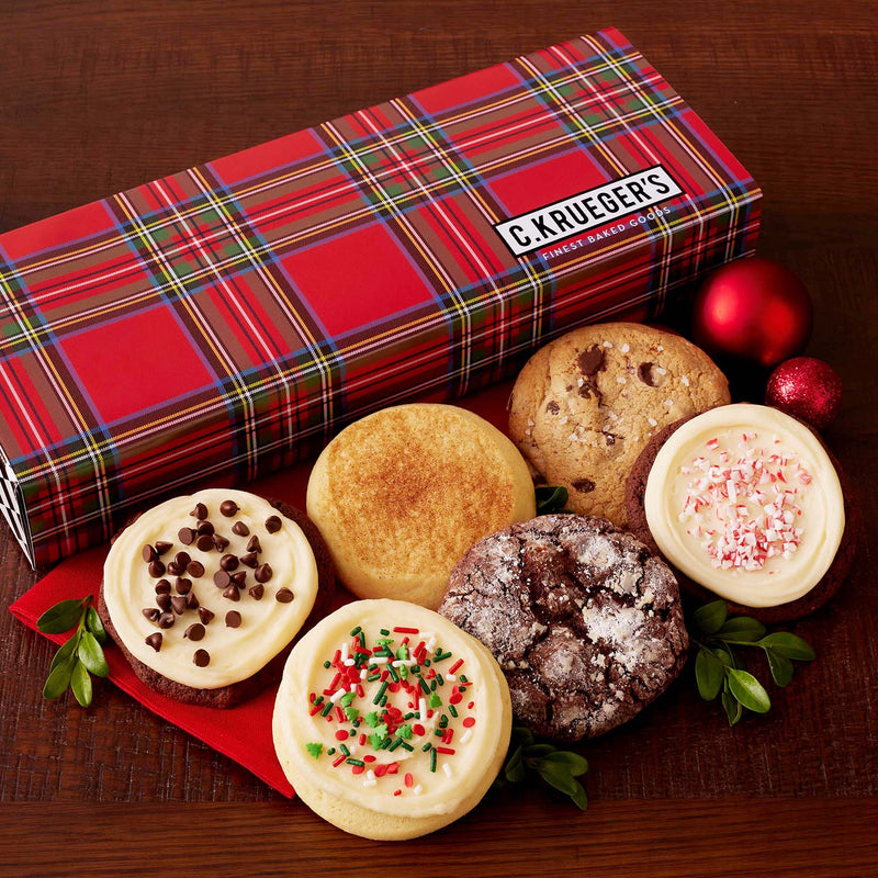 Tartan Plaid Half Dozen Sampler - Assorted Cookies