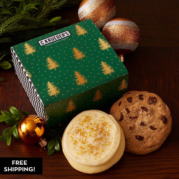 Evergreen Trees Duo Cookie Gift - Assorted