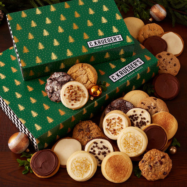 Evergreen Trees Cookie Boxes - Assorted Cookies