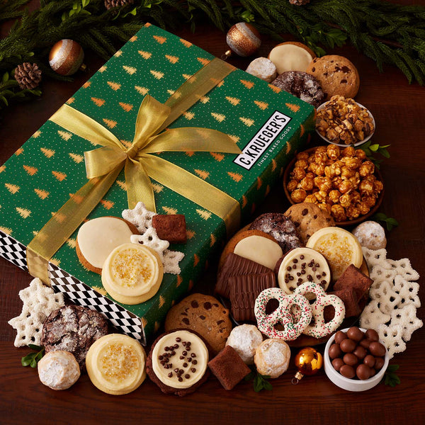 Evergreen Trees Luxe Box - Cookies & Snacks