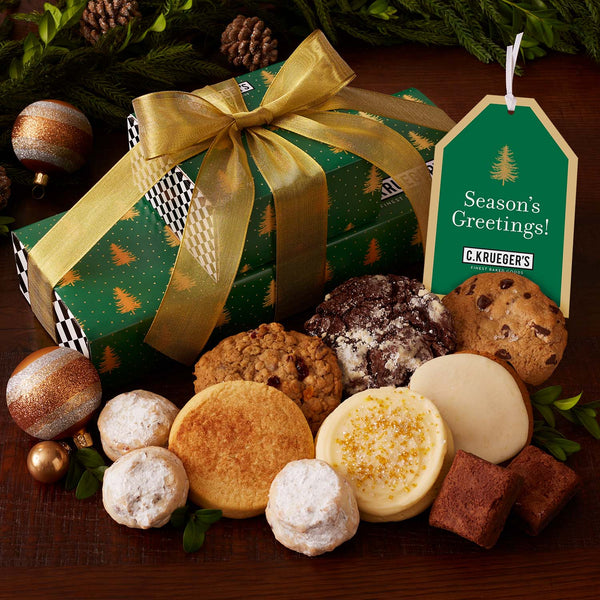 Evergreen Trees Gift Stack - Cookies and Snacks