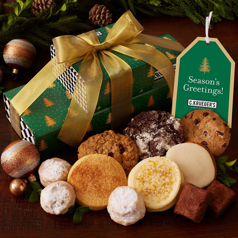 Evergreen Trees Gift Stack - Cookies & Snacks