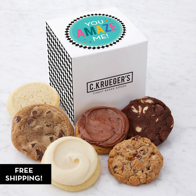 You Amaze Me Half Dozen Mini Cookie Gift Box - Assorted Flavors