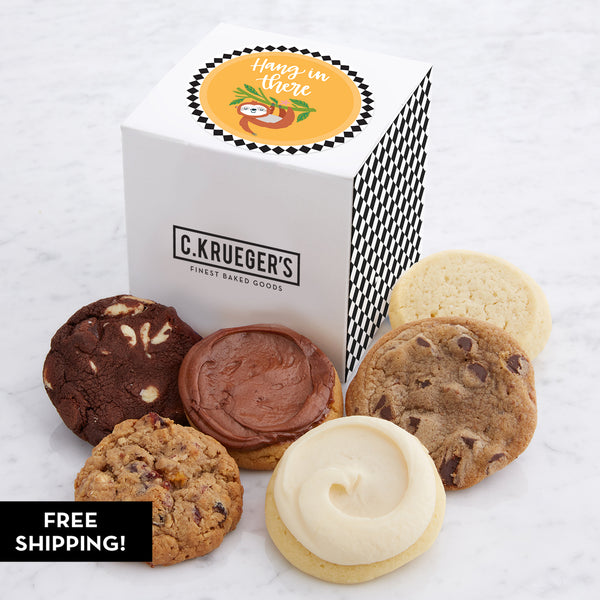 Hang In There Half Dozen Assorted Mini Cookie Gift Box