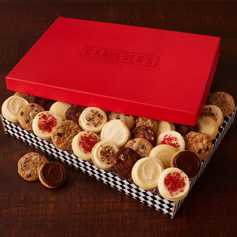 C Krueger Signature Red Luxe Mini Cookie Gift Box - Assorted