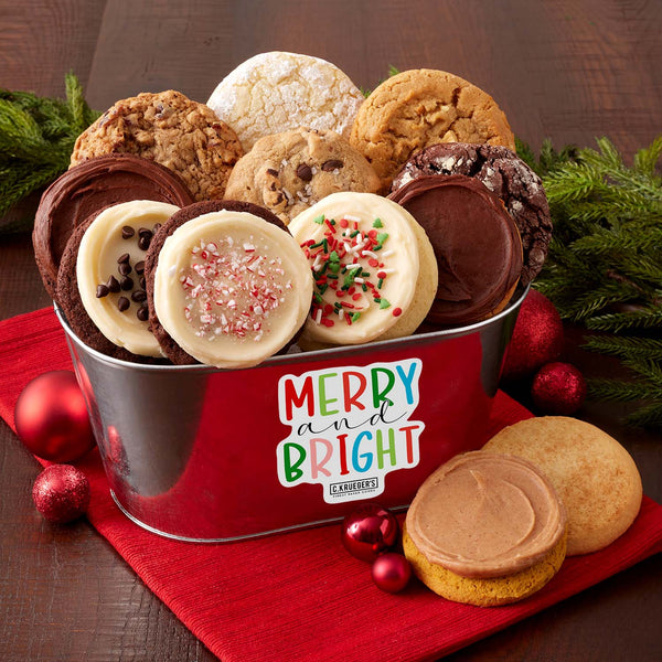 Merry and Bright Gift Pail - Assorted Cookies