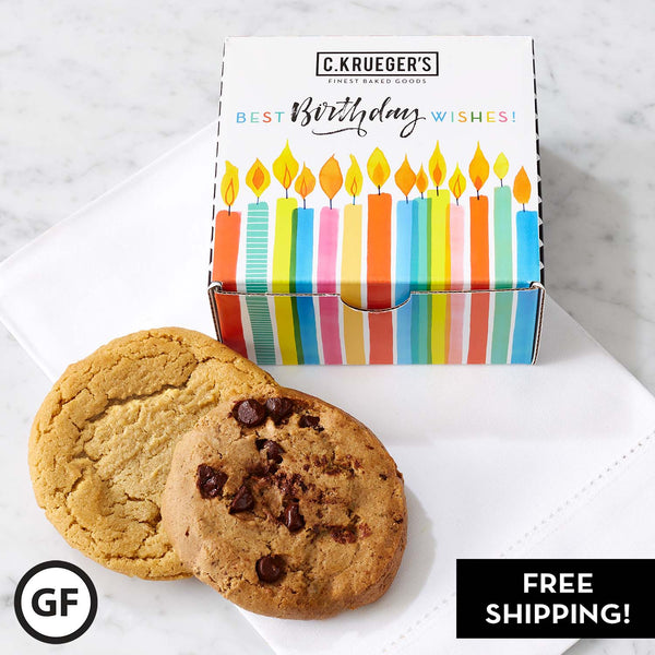 Gluten Free Happy Birthday Wishes Duo Cookie Gift Sampler