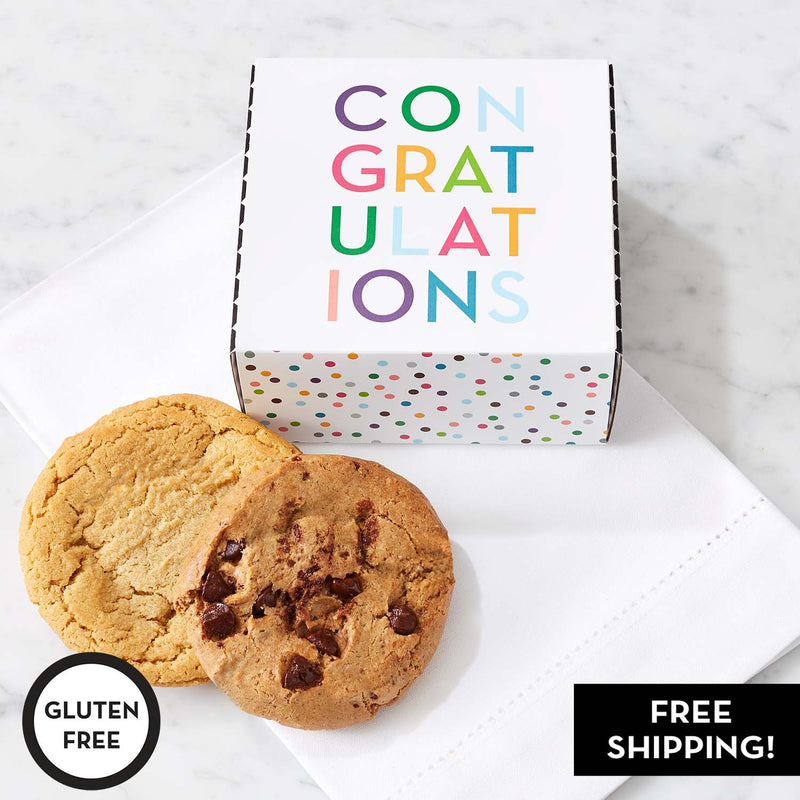 Gluten Free Congratulations Duo Cookie Gift Box Sampler
