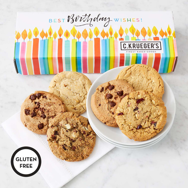 Gluten Free Cookies - Happy Birthday Wishes Half Dozen Sampler