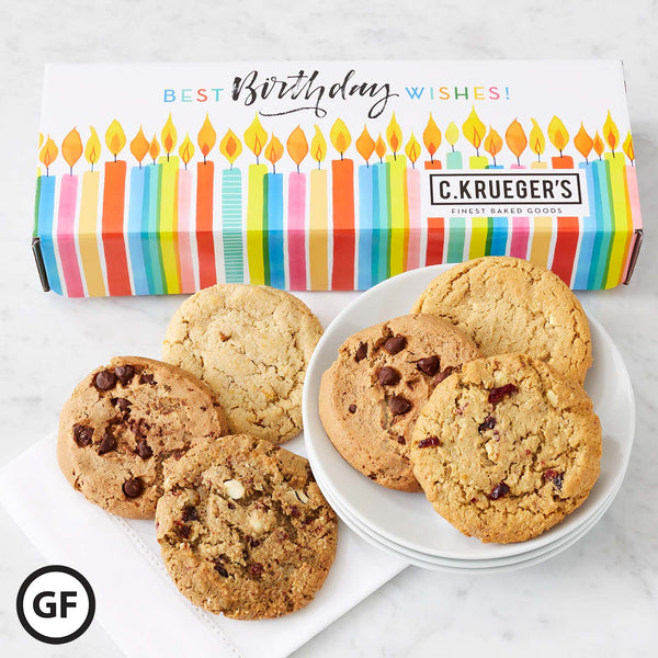 Gluten Free Happy Birthday Wishes Half Dozen Cookie Sampler