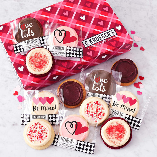 Heartfelt Plaid Cookie Gift Box – Iced Cookies