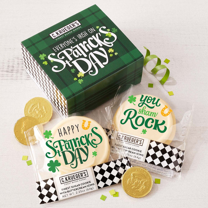 St. Patrick's Day Plaid Duo Sampler - Cookies and Chocolates