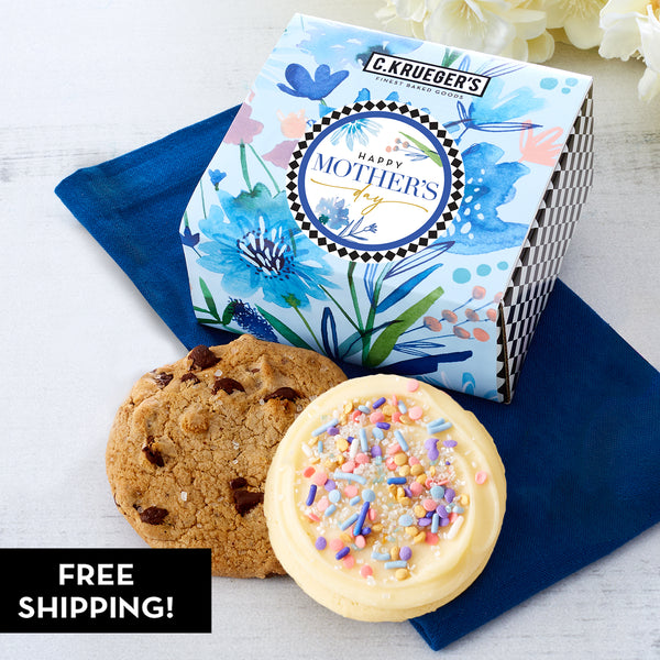 Mother's Day Indigo Blooms Duo Cookie Gift - Assorted