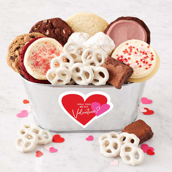 Valentine's Day Gift Pail - Cookies and Snacks