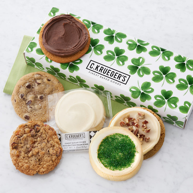 St. Patrick's Day Shamrocks Half Dozen Cookie Sampler - Select Your Cookies