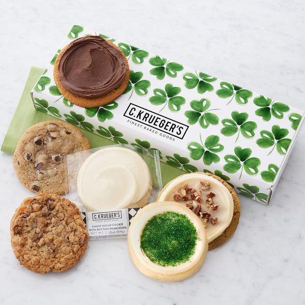 St. Patrick's Day Shamrocks Half Dozen Sampler - Select Your Cookies