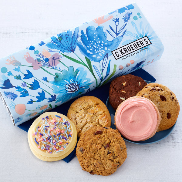 Indigo Blooms Half Dozen Cookie Sampler - Assorted Cookies