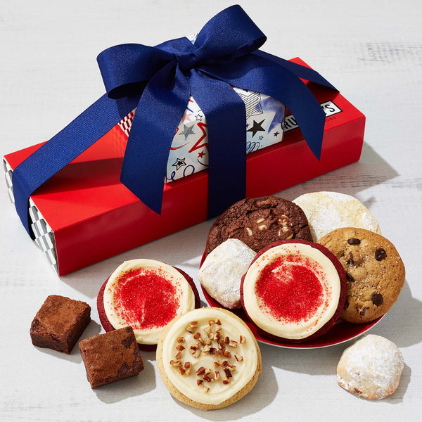 Red, White, & Blue Gift Stack - Cookies & Brownies