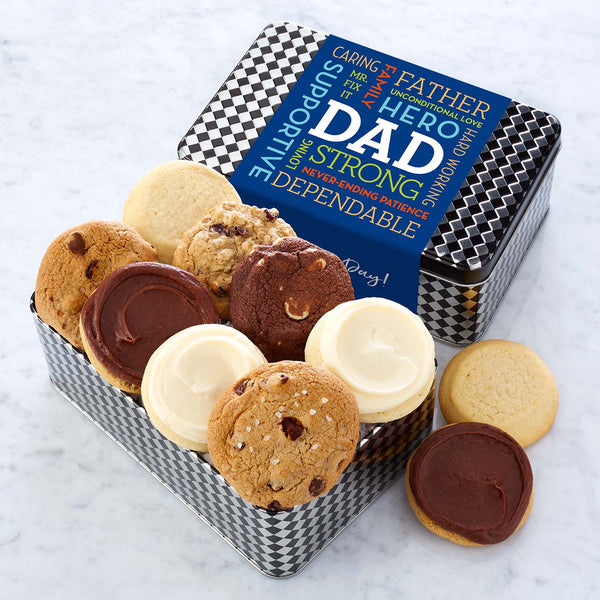 Father's Day Dad Jokes Gift Tin - Assorted Mini Cookies