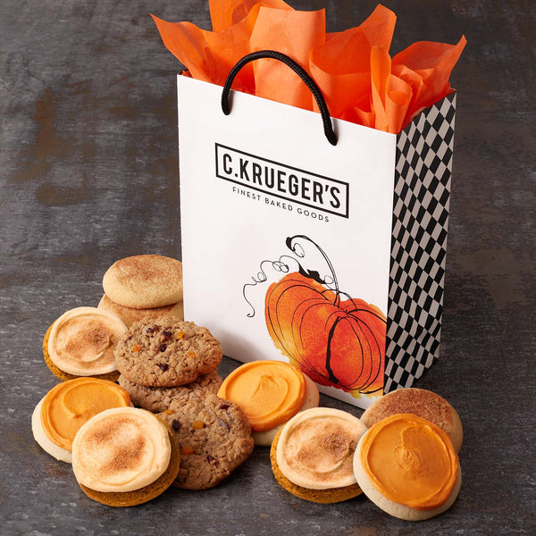 Watercolor Pumpkin Gift Bag - Assorted Cookies