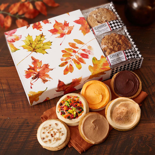 Falling Leaves Cookie Gift Box - Select Your Cookies