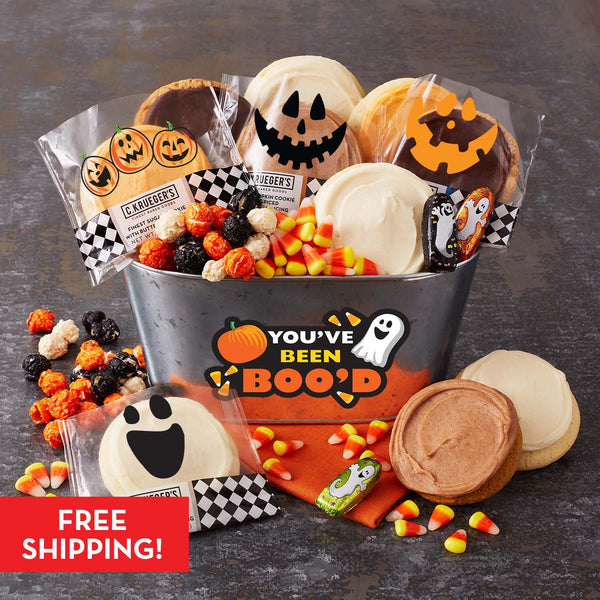 You've Been Boo'd Halloween Gift Pail - Cookies and Snacks