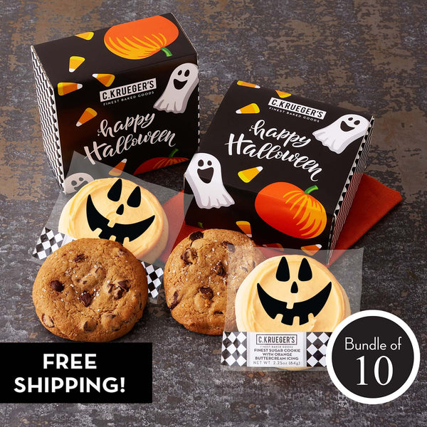 Bundle of 10: Pumpkins & Ghosts Duo Samplers - Assorted Cookies