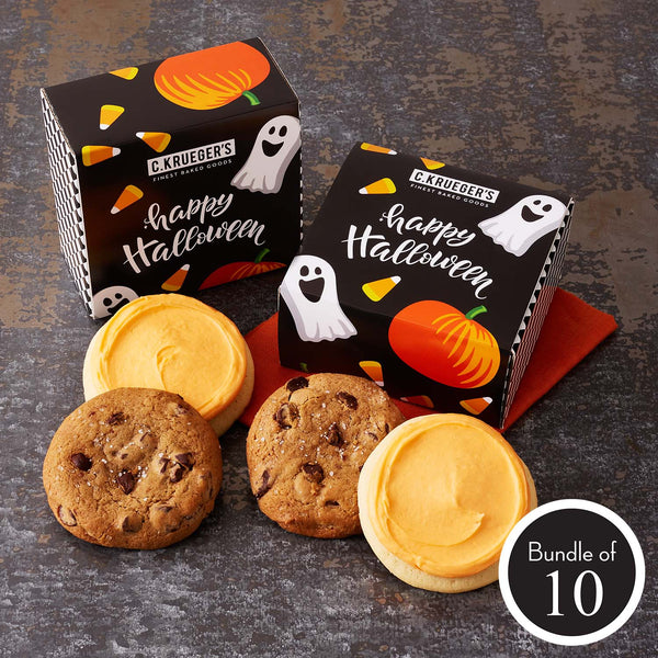 Bundle of 10: Pumpkins & Ghosts Duo Samplers - Assorted Cookies