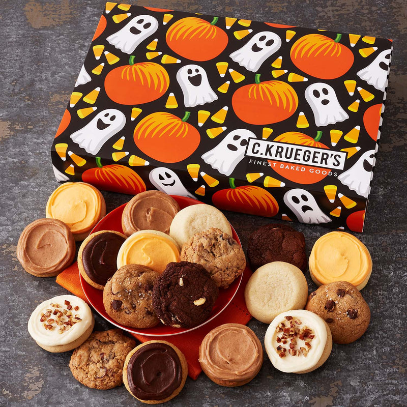 Pumpkins & Ghosts Cookie Box – Assorted Mini Cookies