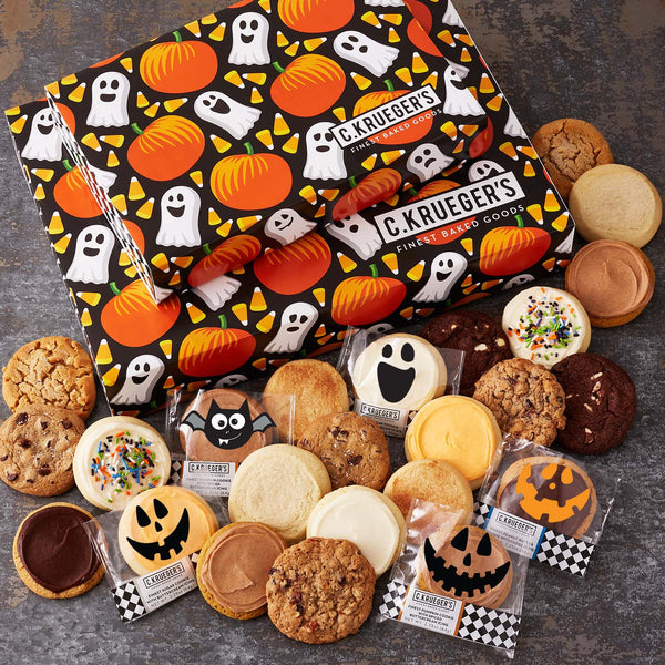 Pumpkins & Ghosts Cookie Boxes - Assorted Cookies