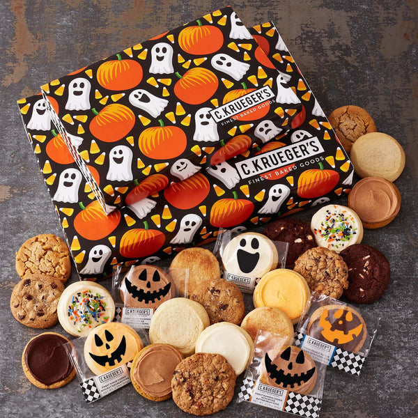 Pumpkin & Ghosts Cookie Gift Boxes - Assorted Cookies