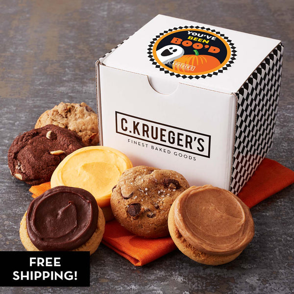 Pumpkins & Ghosts Mini Cube Sampler - Assorted Mini Cookies