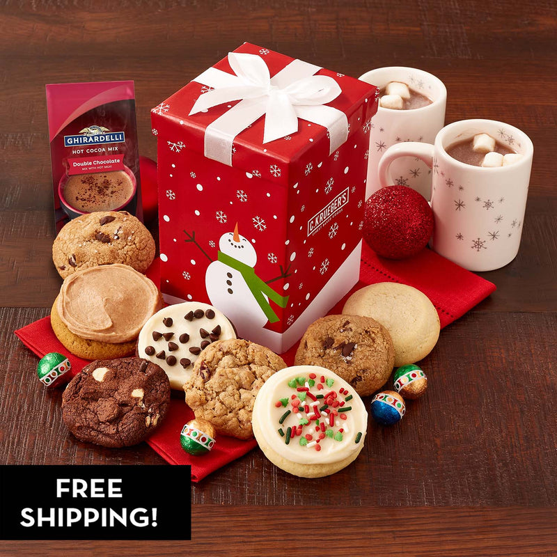 Joyful Snowman Gift Box - Assorted Mini Cookies