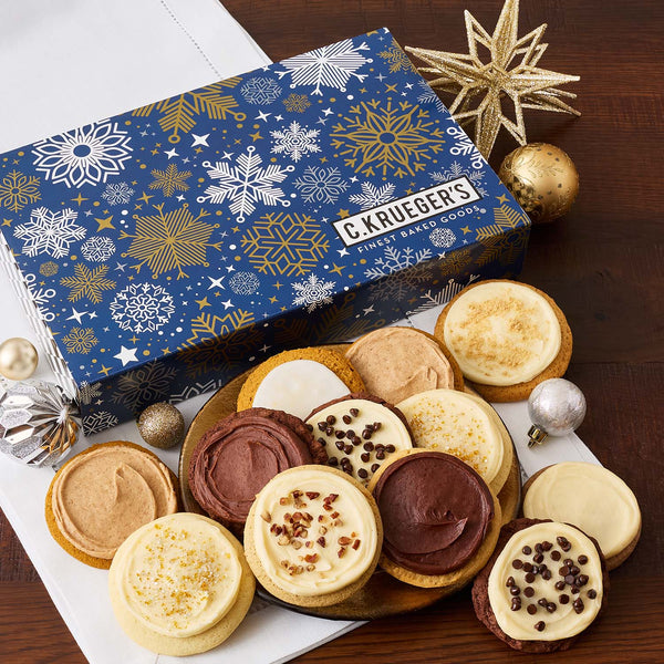Winter Snowflake Cookie Gift Box - Iced Cookies