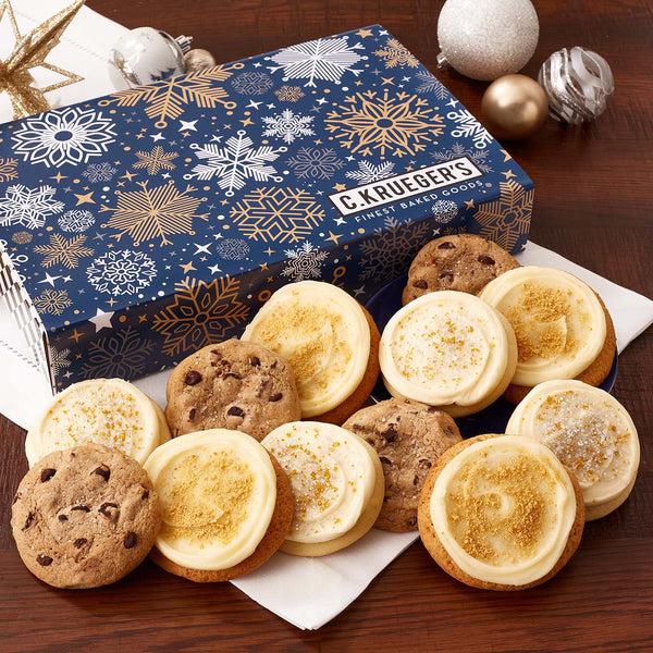 Winter Snowflake Cookie Gift Box - Select Your Cookies