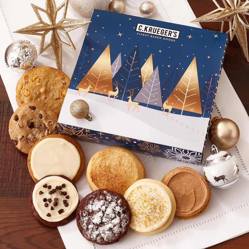 Winter Snowflake Cookie Box - Assorted Cookies