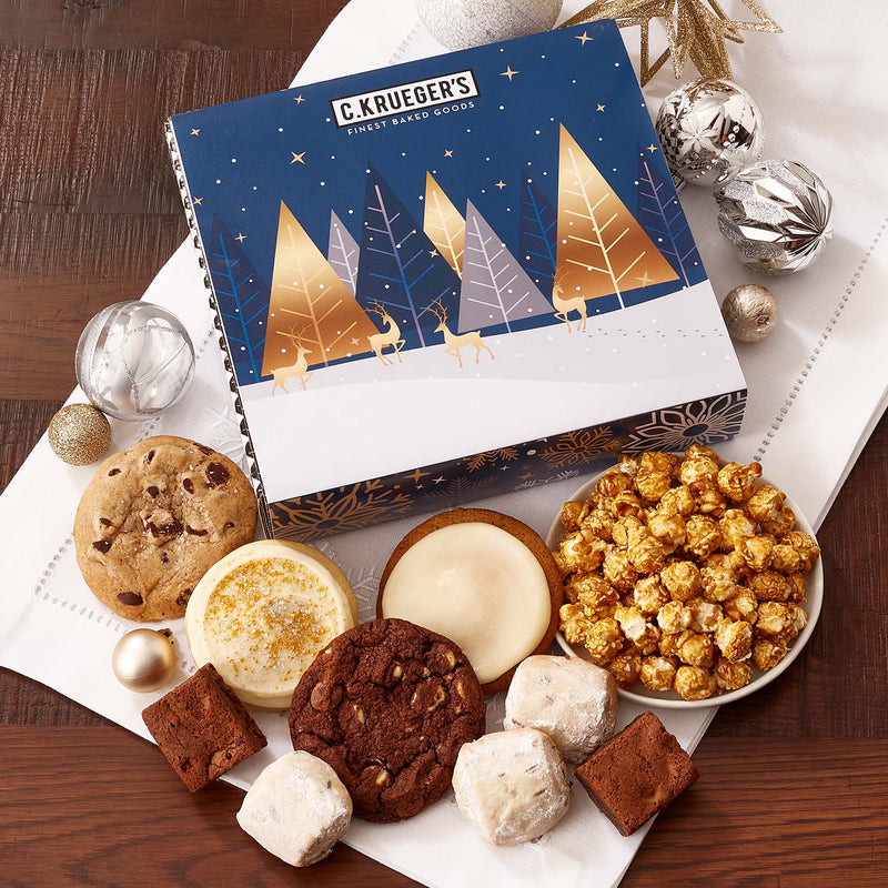 Winter Snowflake Gift Box - Cookies and Snacks