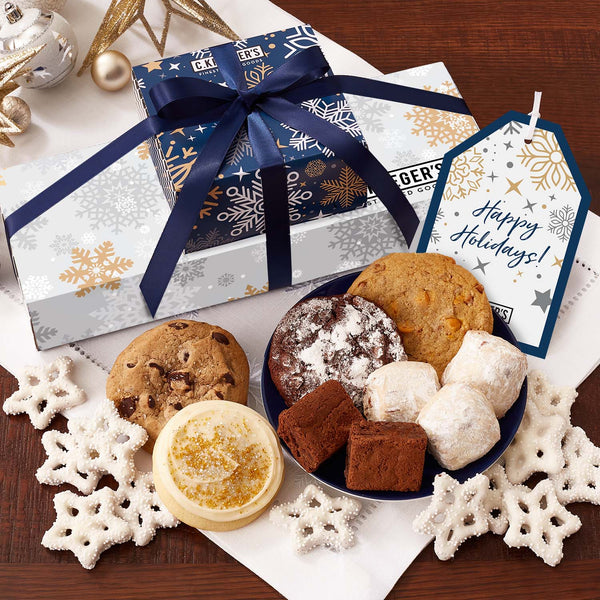 Winter Snowflake Gift Stack - Cookies and Snacks