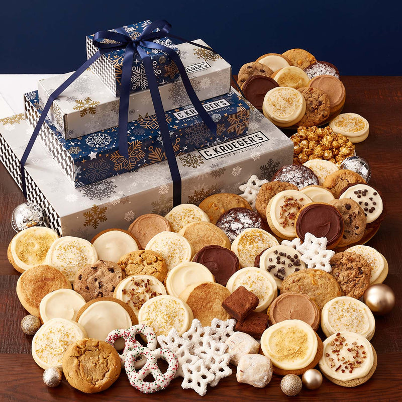 Winter Snowflake VIP Gift Stack - Cookies and Snacks