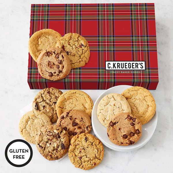 Gluten Free Cookies - Tartan Plaid Cookie Gift Box