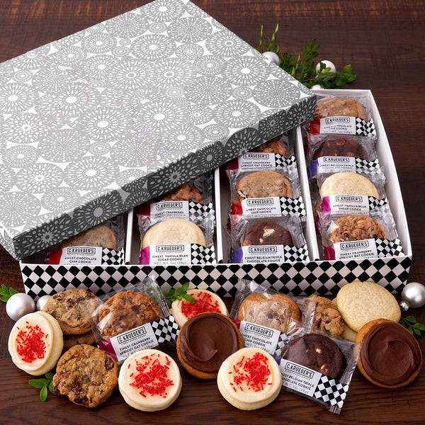 Silver Luxe Box - Assorted Mini Cookies