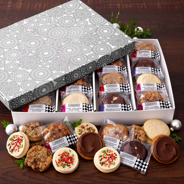 Silver Snowflake Luxe Box - Assorted Mini Cookies