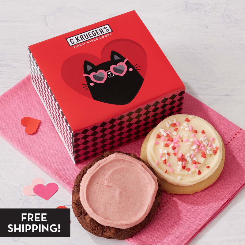 Purr-fect Valentine Duo Sampler – Iced Cookies