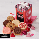 Purr-fect Valentine Mini Gift Box - Assorted Mini Cookies & Chocolates