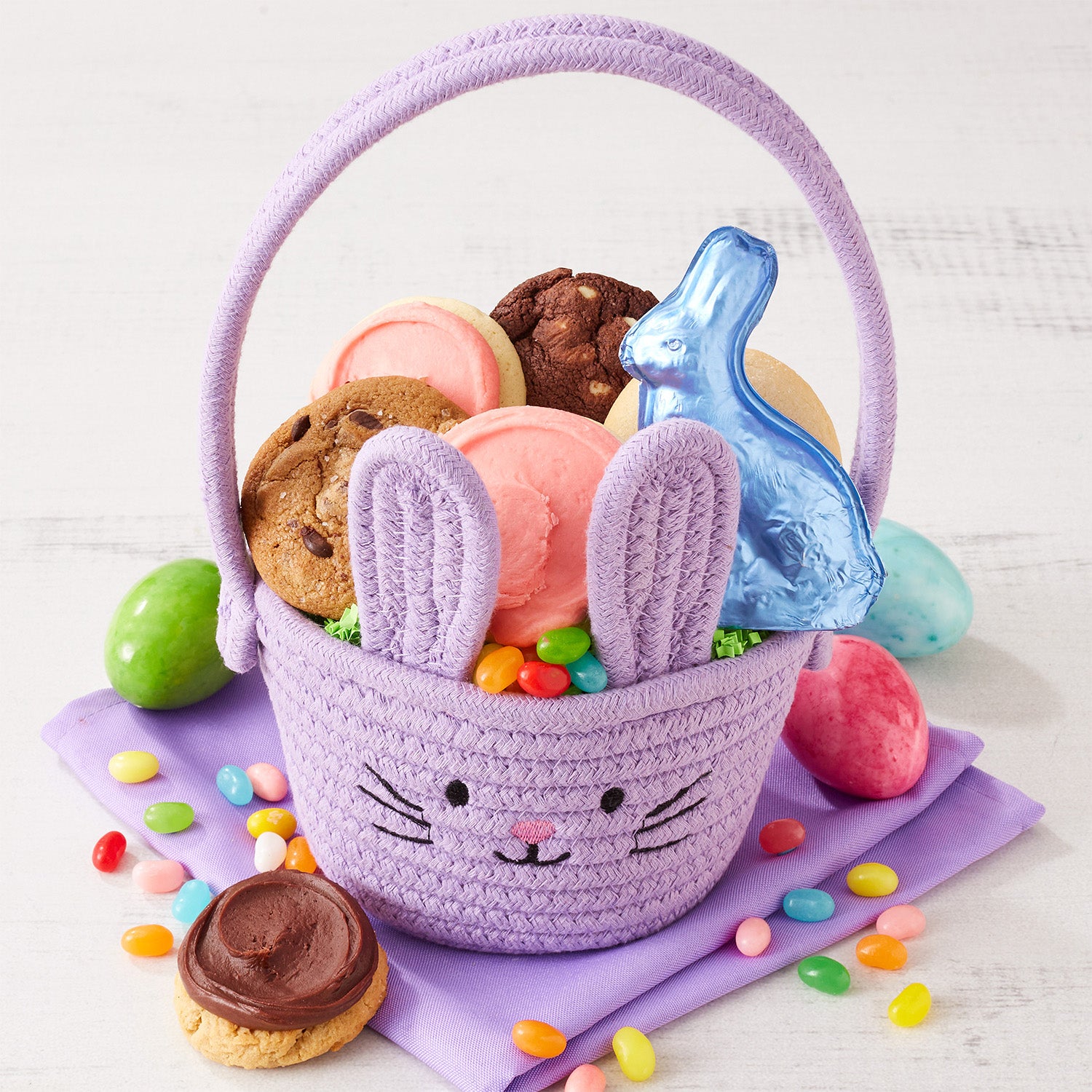 Bunny Whiskers Easter Basket - Mini Cookies and Snacks – C.KRUEGER'S