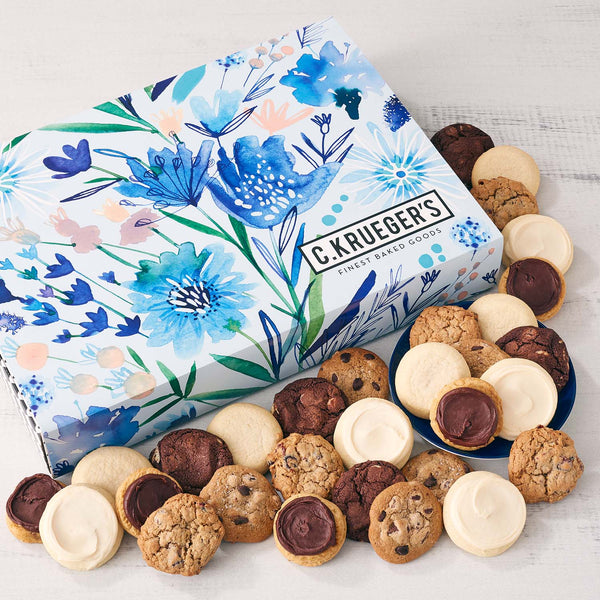 Indigo Blooms Cookie Gift Box - Assorted Mini Cookies