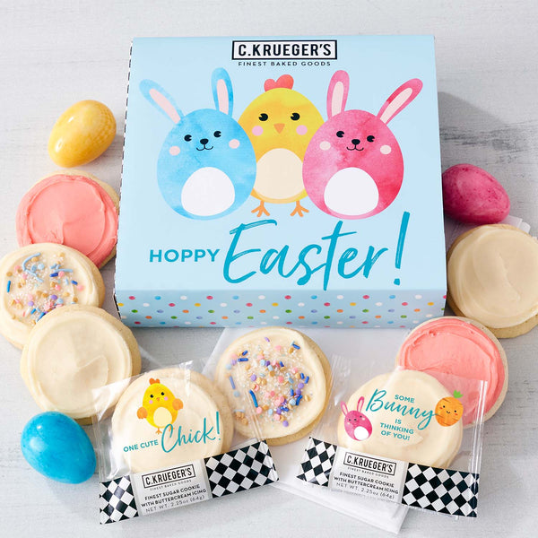 Easter Bunnies & Chicks Sampler Gift Box - Iced Cookies